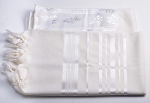 Grand talit blanc, taille 45/50/55/60/70/80